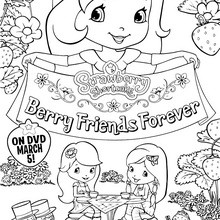 Dibujo de BERRY FRIENDS FOREVER para colorear - Dibujos para Colorear y Pintar - Dibujos para colorear PERSONAJES - PERSONAJES ANIME para colorear - Tarta de fresa para colorear