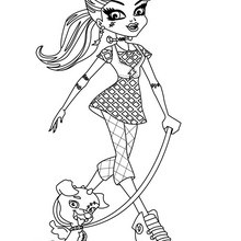 Dibujo FRANKIE STEIN Monster High para colorear - Dibujos para Colorear y Pintar - Dibujos para colorear PERSONAJES - PERSONAJES ANIME para colorear - Dibujos MONSTER HIGH para pintar