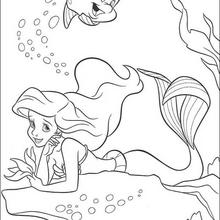 Dibujo para colorear : Ariel la Sirenita