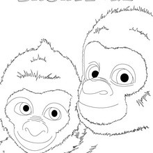 Dibujo de COPITO DE NIEVE el gorila blanco para imprimir - Dibujos para Colorear y Pintar - Dibujos de PELICULAS colorear - Dibujos de COPITO DE NIEVE para colorear