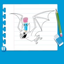 Dibujar un MURCIELAGO - Dibujar Dibujos - Cómo DIBUJAR - videos para niños - Dibujar HALLOWEEN online