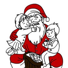 Navidad, Dibujos para colorear de PAPA NOEL