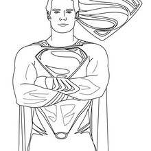 Dibujo para colorear : S como SUPERMAN