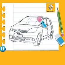 Dibujar un Renault Scénic de perfil - Dibujar Dibujos - Cómo DIBUJAR - videos para niños - Dibujar RENAULT SCÉNIC en línea