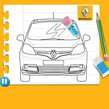 Dibujar un Renault Scénic de frente - Dibujar Dibujos - Cómo DIBUJAR - videos para niños - Dibujar RENAULT SCÉNIC en línea