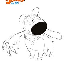 Dibujo para colorear : Jeff el perro
