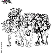 Dibujo para colorear : Las chicas de Monster High