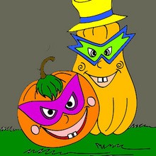 Halloween, Dibujos de Calabaza para colorear