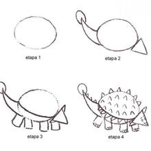 Aprender a dibujar : Anquilosaurio