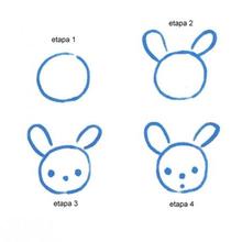 Aprender a dibujar : Conejo en 4 etapas