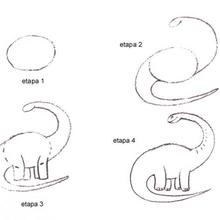 Aprender a dibujar : Diplodocus o Cuello Largo