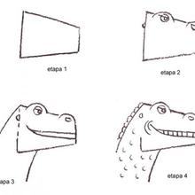 Dibujar DINOSAURIOS - 9 plantillas para diseñar dinosaurios en 4 etapas