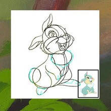 Aprender a dibujar : Tambor el conejo de Disney