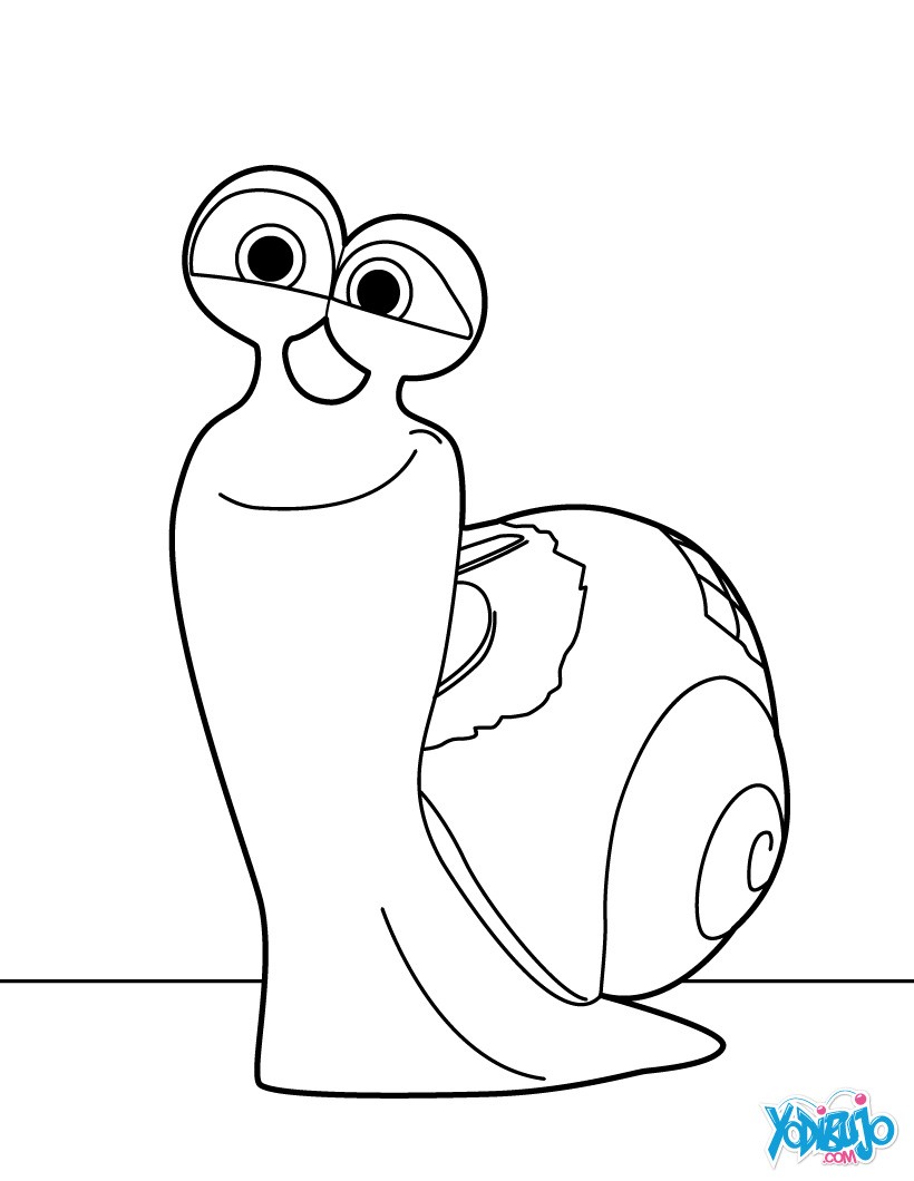 Dibujos para colorear turbo el caracol 
