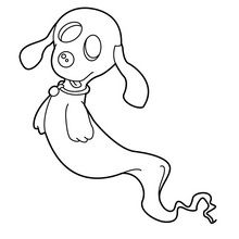 Dibujo para colorear : Perro fantasma
