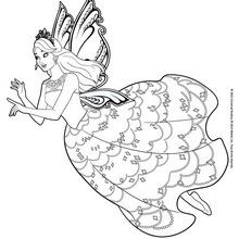 Dibujo para colorear : La princesa Catania Mariposa