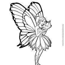 Dibujo para colorear : Mariposa con Zee