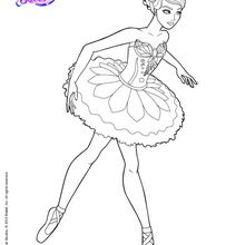 Dibujo para colorear : Bailarina estrella del ballet Giselle