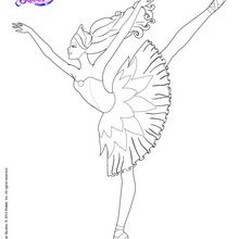 Dibujo para colorear : Bailarina con las zapatillas mágicas