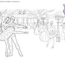 Dibujo para colorear : Bailarines Cristina y Hilarion