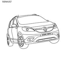 Dibujo para colorear : Gama coche familiar Renault Scénic