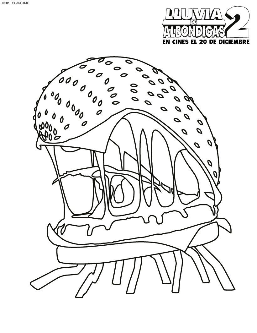 Dibujos para colorear burgeraña 