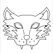 Dibujo para colorear : Máscara Tigre