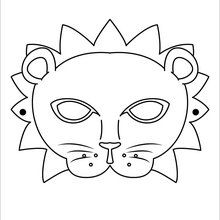 Dibujo para colorear : Máscara León