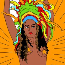disfraz para Carnaval, Dibujos del CARNAVAL DE RIO para colorear