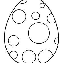 Dibujo para colorear : Huevo decorado con Búrbujas