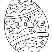 Dibujo para colorear : Huevo pintado