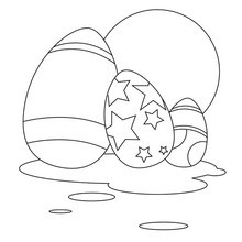 Dibujo para colorear : Surtido de Huevos de Chocolate