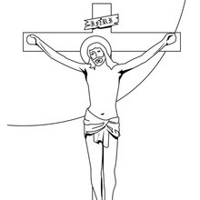 Dibujo para colorear : Crucifixión de Jesús