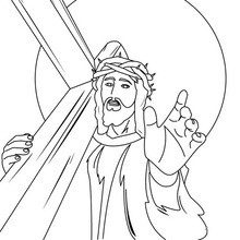 Dibujo para colorear : Jesús coronado de espinas