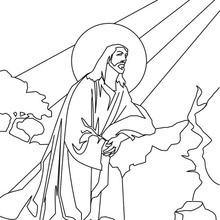 Dibujo para colorear : Jesús en el Monte de los Olivos
