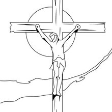 Dibujo para colorear : Jesús en la Cruz
