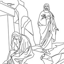 Dibujo para colorear : Resurrección de Jesús