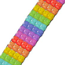 Manualidad infantil : Pulsera de perlas en arco iris