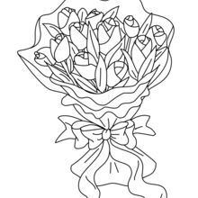 Dibujo para colorear : Tulipanes para Máma