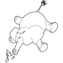 Dibujo para colorear : Elefante que brama