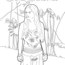 Dibujo para colorear : Juego de Tronos: Daenerys Targaryen, la madre de los dragones