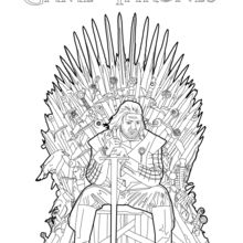 Dibujo para colorear : Juego de Tronos: Ned Stark