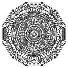Dibujo para colorear : Mandala anti-estrés