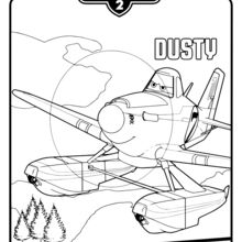 Dibujo para colorear : Dusty de Aviones 2