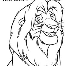 Dibujo para colorear : Simba, el Rey León
