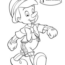 Dibujo para colorear : Impresión de Pinocho