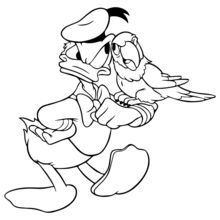 Dibujo para colorear : Impresión Pato Donald