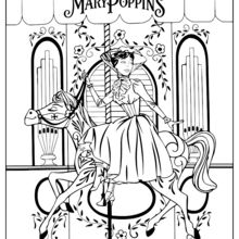 Dibujo para colorear : Mary Poppins para imprimir