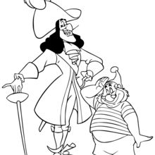 Dibujo para colorear : Sr. Smee y el Capitán Garfio