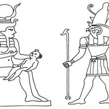 Dibujo para colorear : Dioses egipcios